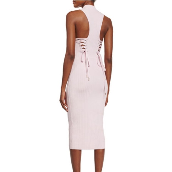 Cushnie Et Ochs Sleeveless Ribbed Lace-Up Back Dress - Picture 2 of 16